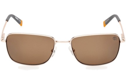 Sluneční brýle Timberland TB9338 32H Polarized Obdélníkové Zlaté