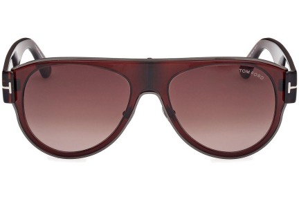 Sluneční brýle Tom Ford Lyle-02 FT1074 48T Pilot Hnědé