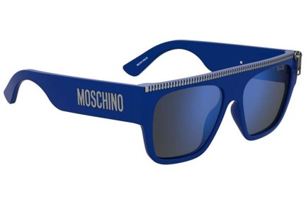 Sluneční brýle Moschino MOS165/S PJP/XT Flat Top Modré