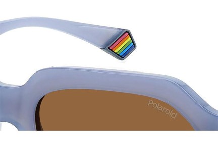 Sluneční brýle Polaroid PLD6212/S/X MVU/HE Polarized Obdélníkové Modré