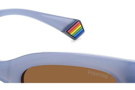 Sluneční brýle Polaroid PLD6213/S/X MVU/HE Polarized Obdélníkové Modré