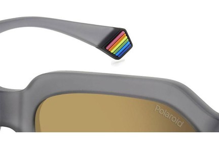 Sluneční brýle Polaroid PLD6212/S/X RIW/LM Polarized Obdélníkové Šedé