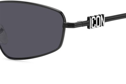 Sluneční brýle Dsquared2 ICON0015/S 807/IR Obdélníkové Černé