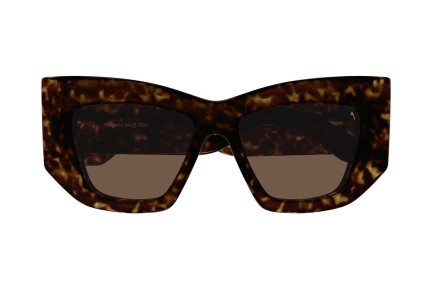 Sluneční brýle Alexander McQueen AM0448S 002 Cat Eye Havana