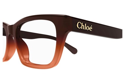 Brýle Chloe CH0242O 008 Obdélníkové Hnědé