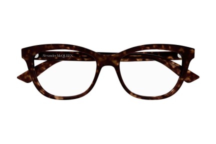 Brýle Alexander McQueen AM0461O 002 Cat Eye Havana