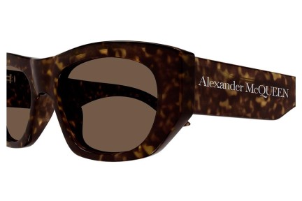 Sluneční brýle Alexander McQueen AM0450S 002 Obdélníkové Havana