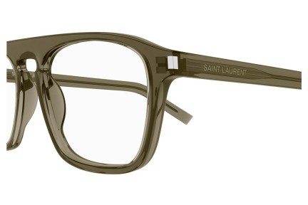 Brýle Saint Laurent SL157 006 Squared Hnědé