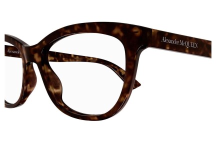 Brýle Alexander McQueen AM0461O 002 Cat Eye Havana