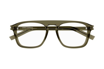 Brýle Saint Laurent SL157 006 Squared Hnědé