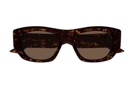 Sluneční brýle Alexander McQueen AM0450S 002 Obdélníkové Havana