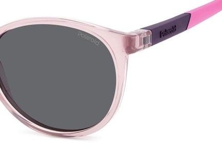 Sluneční brýle Polaroid Junior PLD8059/S 35J/M9 Polarized Okrouhlé Růžové