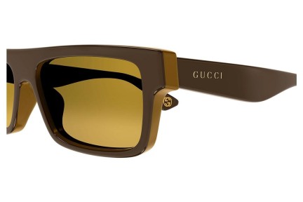 Sluneční brýle Gucci GG1616S 002 Squared Hnědé