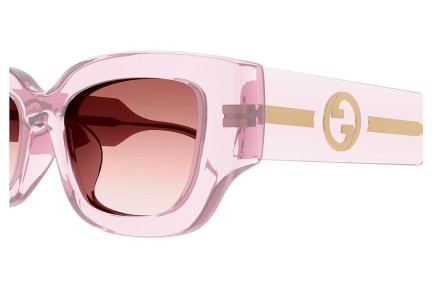 Sluneční brýle Gucci GG1558SK 003 Squared Růžové