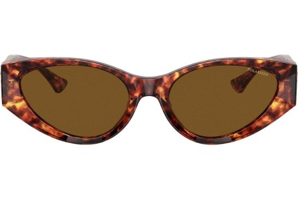 Sluneční brýle Versace VE4454 543783 Polarized Cat Eye Havana