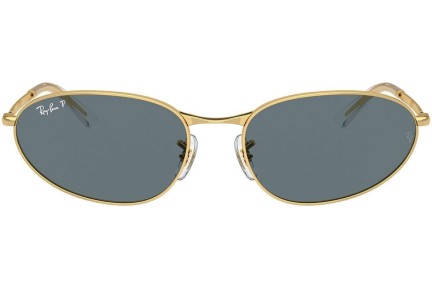 Sluneční brýle Ray-Ban RB3734 001/3R Polarized Oválné Zlaté