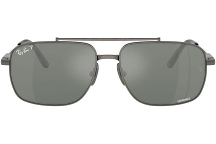 Sluneční brýle Ray-Ban Michael Titanium RB8096 165/GK Polarized Obdélníkové Šedé