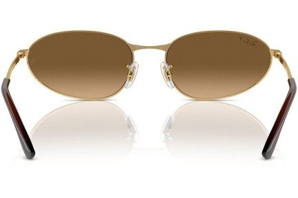 Sluneční brýle Ray-Ban RB3734 001/M2 Polarized Oválné Zlaté