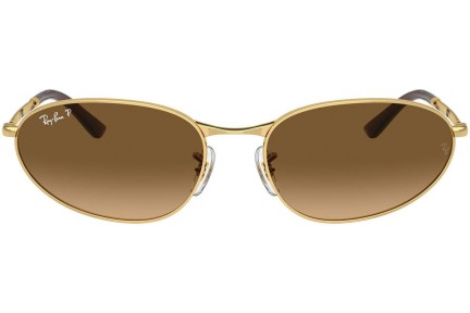 Sluneční brýle Ray-Ban RB3734 001/M2 Polarized Oválné Zlaté