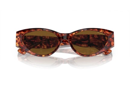 Sluneční brýle Versace VE4454 543783 Polarized Cat Eye Havana