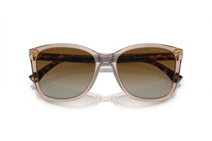 Sluneční brýle Emporio Armani EA4060 5850T5 Polarized Squared Béžové