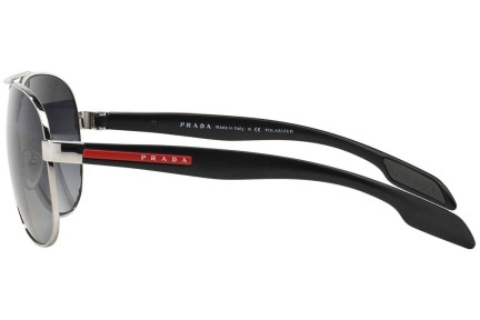 Sluneční brýle Prada Linea Rossa PS53PS 1BC5W1 Polarized Pilot Stříbrné