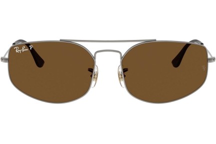 Sluneční brýle Ray-Ban RB3845 004/57 Polarized Obdélníkové Šedé