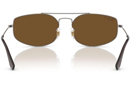 Sluneční brýle Ray-Ban RB3845 004/57 Polarized Obdélníkové Šedé