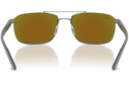 Sluneční brýle Ray-Ban RB3737CH 004/A1 Polarized Obdélníkové Šedé