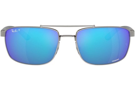 Sluneční brýle Ray-Ban RB3737CH 004/A1 Polarized Obdélníkové Šedé