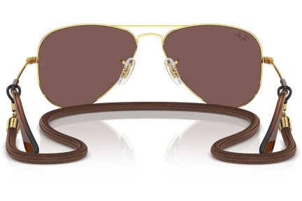 Sluneční brýle Ray-Ban Junior Aviator Junior RJ9506S 223/6G Pilot Zlaté