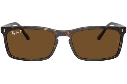 Sluneční brýle Ray-Ban RB4435 902/57 Polarized Obdélníkové Havana