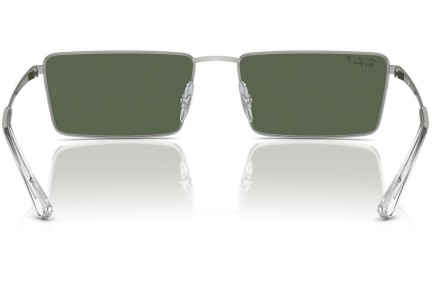 Sluneční brýle Ray-Ban RB3741 003/9A Polarized Obdélníkové Stříbrné