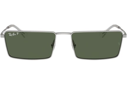 Sluneční brýle Ray-Ban RB3741 003/9A Polarized Obdélníkové Stříbrné