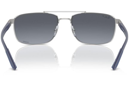 Sluneční brýle Ray-Ban RB3737CH 003/J0 Polarized Obdélníkové Stříbrné