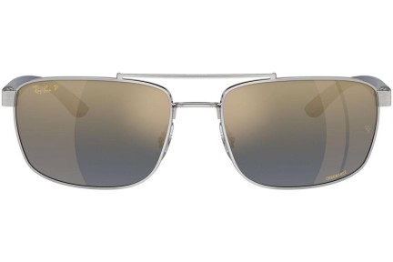 Sluneční brýle Ray-Ban RB3737CH 003/J0 Polarized Obdélníkové Stříbrné