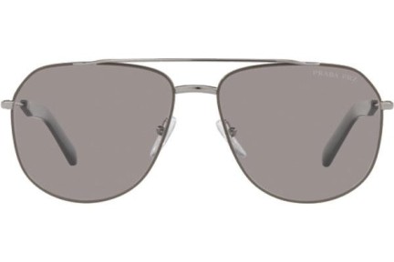 Sluneční brýle Prada PR59WS 08S06M Polarized Pilot Stříbrné