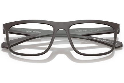 Brýle Emporio Armani EA3246 6186 Squared Hnědé