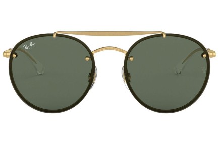 Sluneční brýle Ray-Ban Blaze Round Double Bridge Blaze Collection RB3614N 914071 Okrouhlé Zlaté