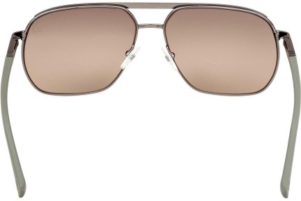 Sluneční brýle Timberland TB00027 06H Polarized Squared Stříbrné