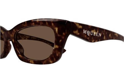 Sluneční brýle Alexander McQueen AM0474S 002 Obdélníkové Havana