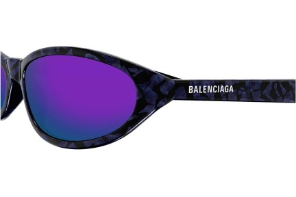 Sluneční brýle Balenciaga BB0007S 011 Oválné Fialové