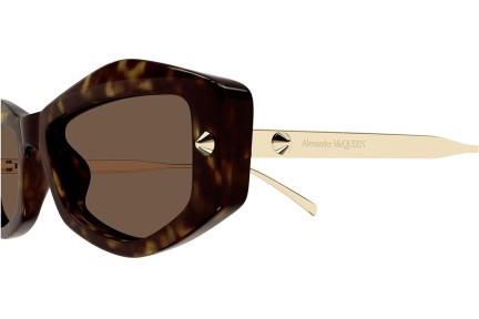 Sluneční brýle Alexander McQueen AM0482S 002 Obdélníkové Havana