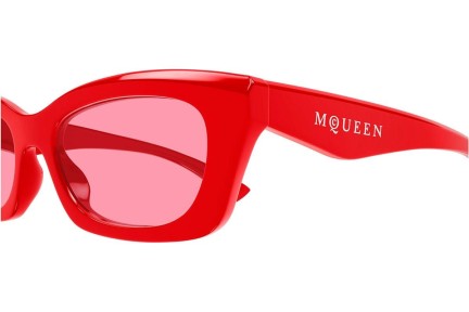 Sluneční brýle Alexander McQueen AM0474S 003 Obdélníkové Červené