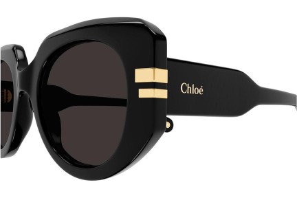 Sluneční brýle Chloe CH0257S 001 Okrouhlé Černé