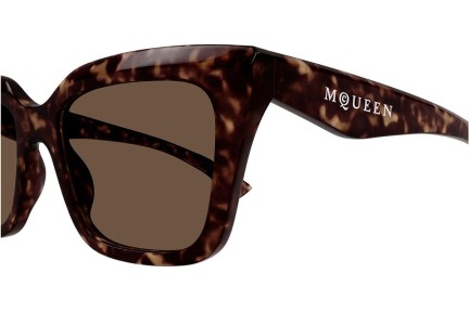 Sluneční brýle Alexander McQueen AM0473S 002 Squared Havana