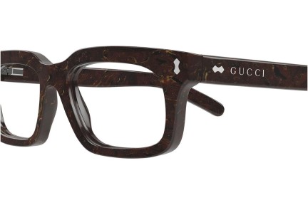 Sluneční brýle Gucci GG1711S 003 Squared Hnědé