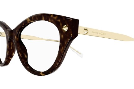 Brýle Alexander McQueen AM0485O 002 Cat Eye Havana