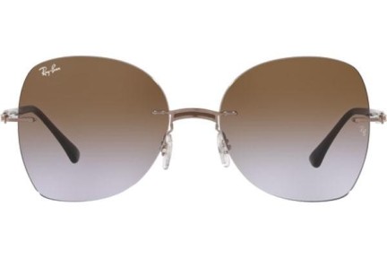 Sluneční brýle Ray-Ban Titanium Collection RB8066 155/68 Squared Hnědé