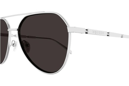 Sluneční brýle Alexander McQueen AM0478S 001 Pilot Stříbrné